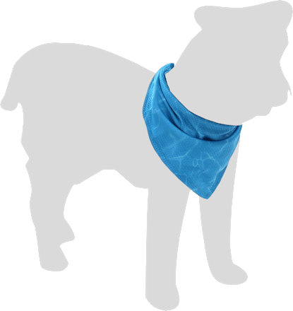 Halstuch Hund, Kühlbandana "Fresk Inou", blau Flamingo