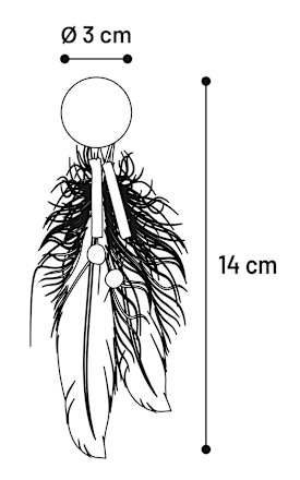 Katzenspielzeug "Boleo" mit Katzenminze & bunten Federn Flamingo