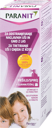 Pršilo za odstranjevanje naglavnih uši in gnid Paranit