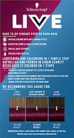 Colour + Lift Permanente Haarfarbe - Nr. L76 Ultra Violet Schwarzkopf LIVE