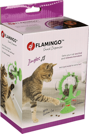 Katzenspielzeug Snackspender für Katzen Flamingo