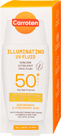 ILLUMINATING fluid za zaštitu od sunca, SPF 50 Carroten