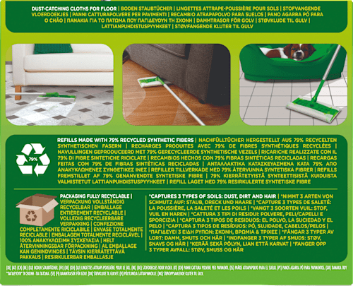 Trockene Bodentücher Swiffer