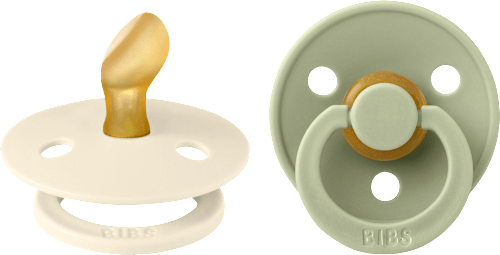 Schnuller Colour Latex anatomisch, grün/creme, Gr.1, von Geburt an BIBS
