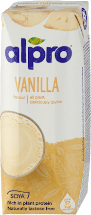 sójový nápoj s vanilkovou příchutí alpro