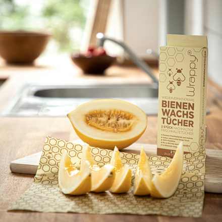 Bienenwachstücher Set (26x26 & 34x34 cm) Wrappy