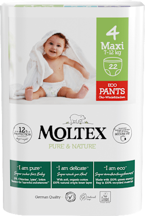 plenkové kalhotky Pure, velikost 4 Maxi Moltex