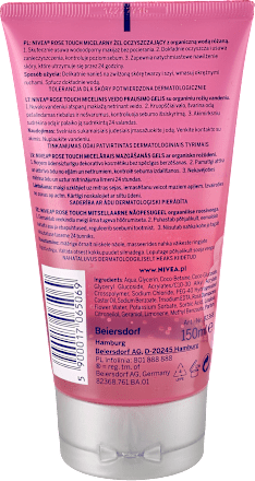 Micelarny żel oczyszczający z organiczną wodą różaną - Rose Touch NIVEA
