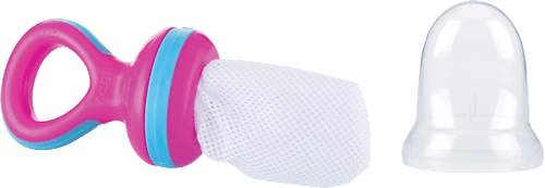 Fruchtsauger mit Schutzkappe, pink Nûby