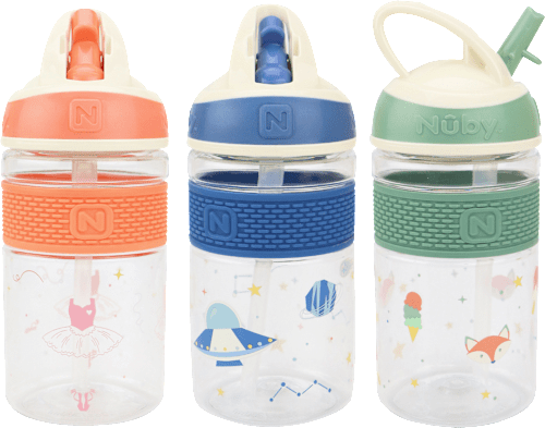 Strohhalmflasche Tritan 360 ml sortiert Nûby