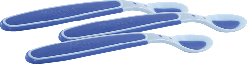Babylöffel Soft Sensitive Flex für Brei, blau Nûby
