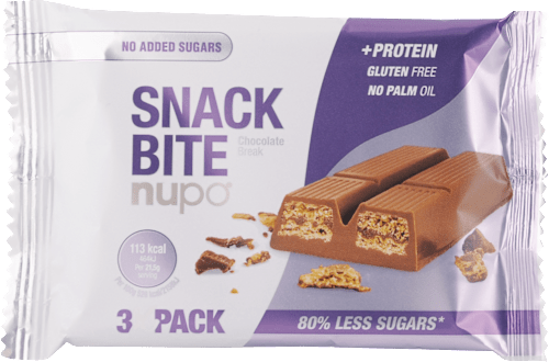 Chrumkavá tyčinka Snack Bite Chocolate Break s proteínom nupo