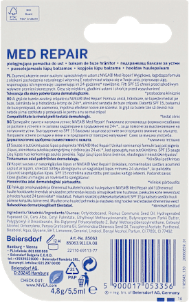 Pielęgnująca pomadka do ust Med Repair NIVEA