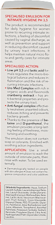 Specjalistyczna emulsja do higieny intymnej, Advanced pH 3,5 AA