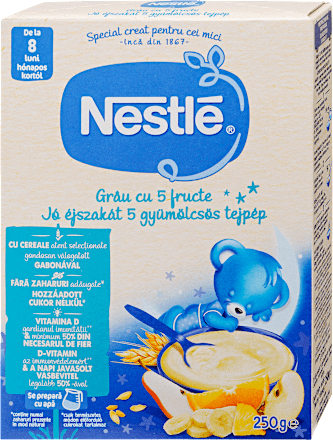 5 gyümölcsös jó éjszakát tejpép 8 hónapos kortól Nestlé