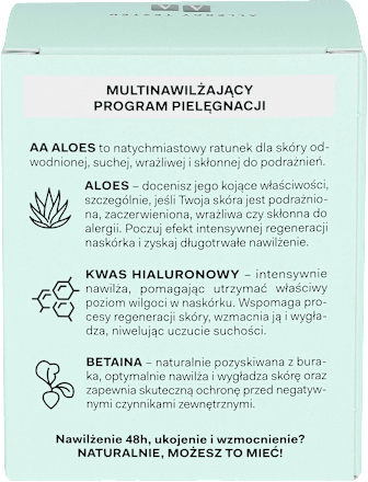 Aloes 100% aloe vera extract Sorbet nawilżająco-kojący 48h dzień/noc AA