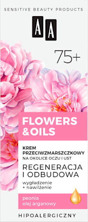 Flowers&Oils 75+ krem przeciwzmarszczkowy na okolice oczu i ust AA