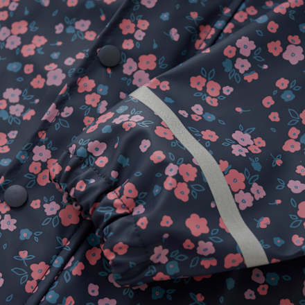 Regenanzug mit Blumen-Muster, blau & rosa, Gr. 74/80 Kilmanock