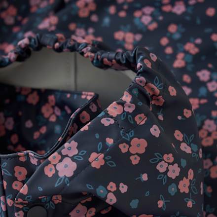 Regenanzug mit Blumen-Muster, blau & rosa, Gr. 74/80 Kilmanock