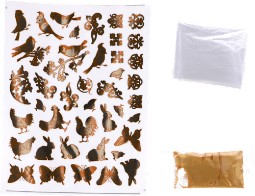 Barwnik złoty do jajek + złocone naklejki JUMI