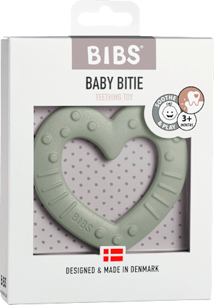 Beißring Herz grün, ab 3 Monaten BIBS