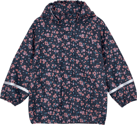 Regenjacke mit Blumen-Muster, blau & rosa, Gr. 98/104 Kilmanock