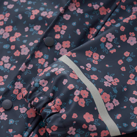Regenjacke mit Blumen-Muster, blau & rosa, Gr. 86/92 Kilmanock