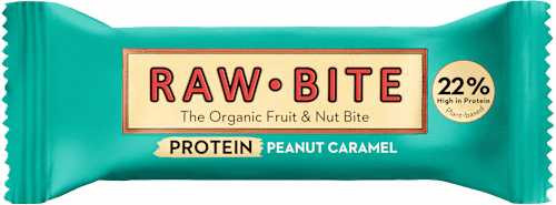 Barretta proteica 22% biologica Peanut Caramel RAW BITE