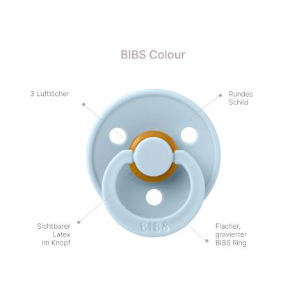 Schnuller Colour Latex rund, vanille/rosa, Gr. 1, 0-6 Monate BIBS