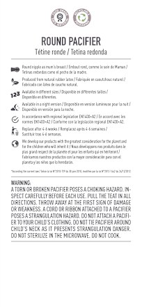 Schnuller Boheme Latex rund, blau/rosa, Gr.1, von Geburt an BIBS