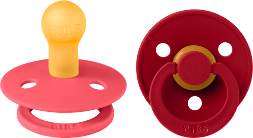 Colour dudlík z přírodního kaučuku Coral/Ruby, 6-18 měsíců BIBS