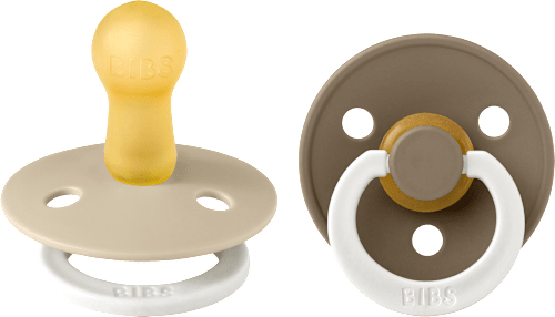 Colour noční dudlík z přírodního kaučuku Vanilla/Dark Oak, 6-18 měsíců BIBS