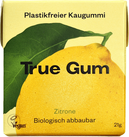 Kaugummi, Zitrone, zuckerfrei True Gum