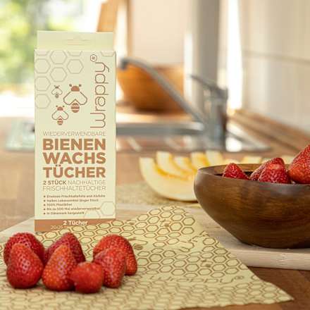 Bienenwachstücher Set (26x26 & 34x34 cm) Wrappy