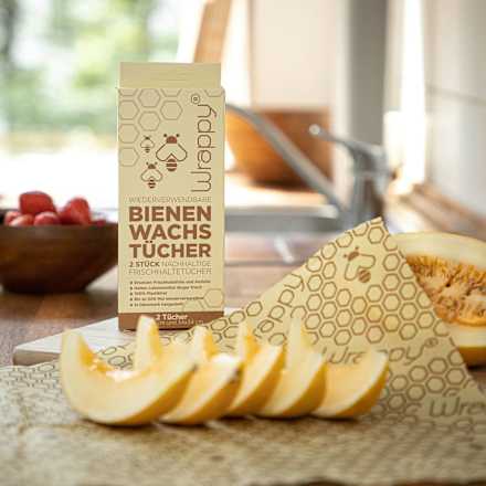 Bienenwachstücher Set (26x26 & 34x34 cm) Wrappy
