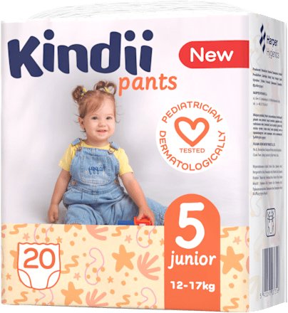 Pieluchomajtki junior rozmiar 5, 12-17 kg Kindii