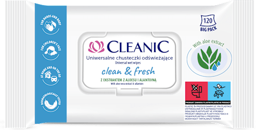Chusteczki nawilżane Clean&Fresh (pop-up) Cleanic