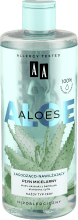Aloes 100% aloe vera extract Płyn micelarny łagodząco-nawilżający AA