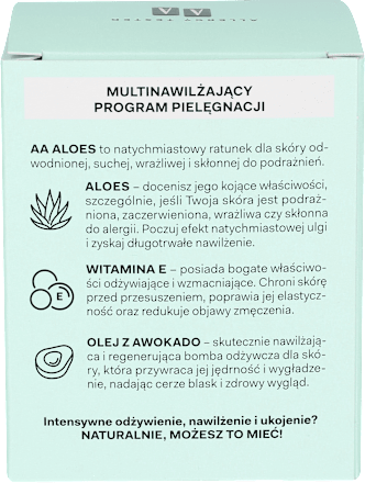 Aloes 100% aloe vera  extract Krem odżywczo-nawilżający dzień/noc AA
