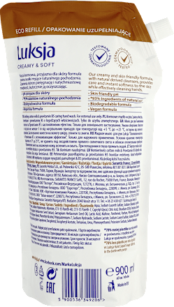 Kremowe mydło w płynie Cotton Milk & Provitamin B5, zapas Luksja