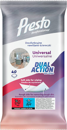 DUAL ACTION univerzalne vlažne maramice za čišćenje Presto