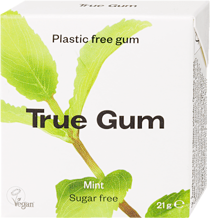 Rágógumi, menta ízű, műanyagmentes True Gum