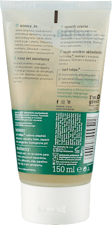 Green oczyszczający łagodny żel micelarny do mycia twarzy, oczu i ust tołpa