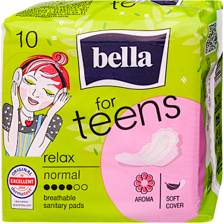 Egészségügyi betét Tiniknek, Ultra Relax Green Tea bella for teens