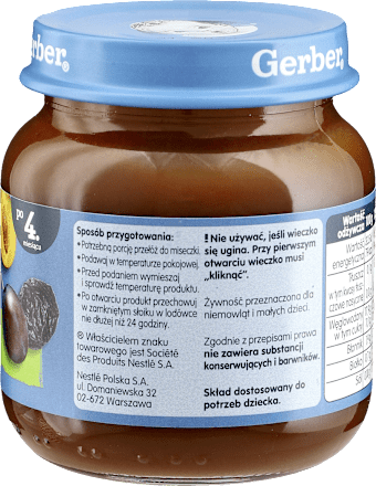 Deserek owocowy śliwki Gerber