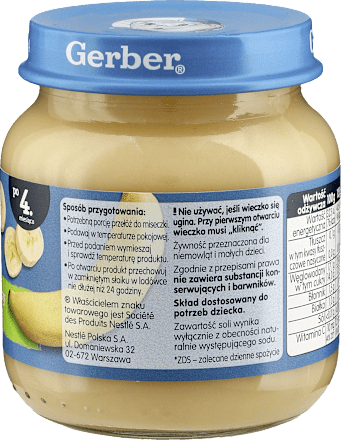 Deserek owocowy delikatny banan  Gerber