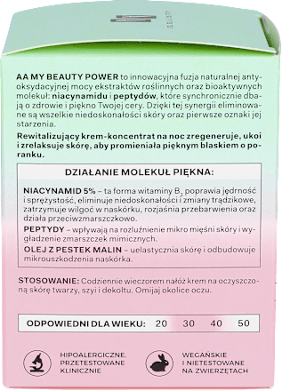 Krem -  koncentrat na noc My beauty power NIACYNAMID+  AA
