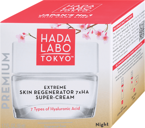 Premium nočna krema za obraz Extreme Skin Regenerator 7xHA HADA LABO TOKYO