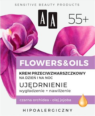 Flowers&Oils 55+ krem przeciwzmarszczkowy na dzień i na noc AA