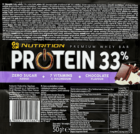 Nutrition Protein Bar 33% Chocolate GO ON